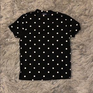 High Neck Polka Dot Tee